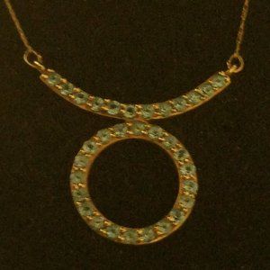 14KT BLUE TOPAZ NECKLACE